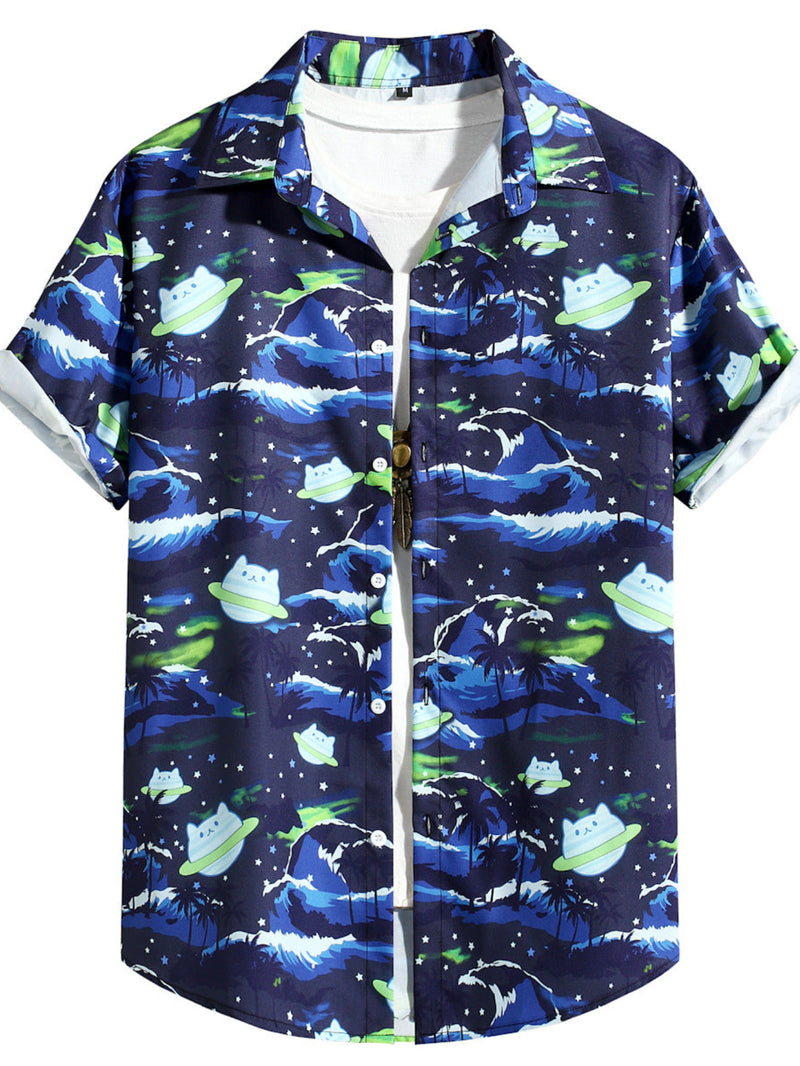 Men Hawaii Shirts Shirt Short Sleeve Men's Casual Shirt