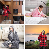 Hoodies Blankets Zipper Hooded Lazy Blanket Men and Women Can Wear Home Casual Plush Sweater