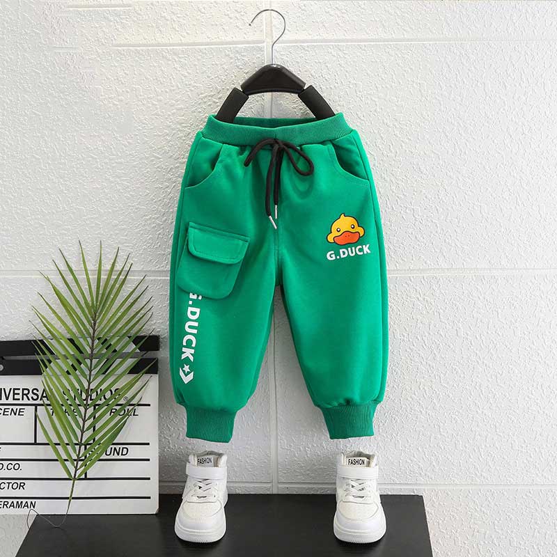 Toddler Boys Pants Small Yellow Duck Children's Clothing Boys' Spring and Autumn Track Sweatpants
