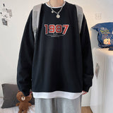 Men Sweatshirts Sweater Men's Autumn Loose Crew Neck Coat