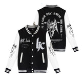 Skeleton Varsity Jacket Men and Women Long Sleeve Baseball Shirt