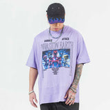 Oversized 90S T Shirt Japanese Five-Star Team Fried Street Short Sleeve Loose T-shirt Men and Women