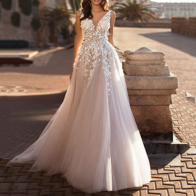 Lady Gaga Dress Sexy Lace Dress Sleeveless Wedding Dress Embroidered