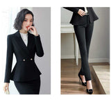 Women Autumn Uniform Designs Formal Style Office Lady Bussiness Attire Work Suit Suit Female Business Wear Work Clothes Work Clothes