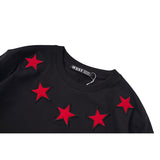 GVC T Shirt Flocking Five-Pointed Star Pure Cotton Loose T-shirt Men and Women
