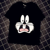 Bugs Bunny Shirt Summer plus Size White Short Sleeve T-shirt Women's Loose
