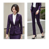 Womens Autumn Uniform Designs Formal Style Office Lady Bussiness Attire Work Suit