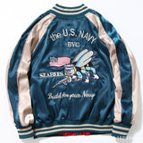 Alaska Varsity Jacket Embroidered Jacket Vintage Baseball Flight Suit Men and Women