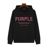 Purple Brand Hoodie Autumn and Winter Letter Print Men's and Women's Casual Hooded Sweater