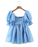 Marilyn Monroe Dress Spring and Summer Women's Clothing Puff Sleeve Dress