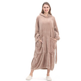 Hoodies Blankets Flannel Extended Version Lazy Blanket Large Pocket