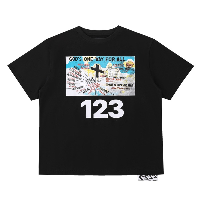 Preppy Aesthetic T Shirt Retro Loose round Neck Short Sleeve Men's T-shirt