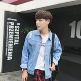 Paisley Denim Jacket Men's Loose Spring