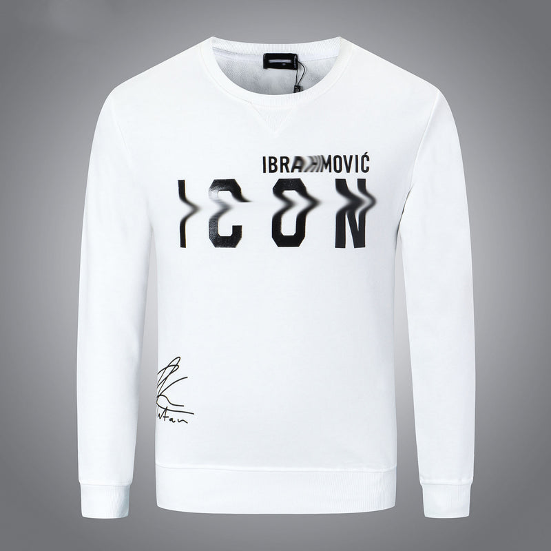 Dsq2 Hoodie DSQ Lian D2 Inverted Letter Map Sketch Printed Sweater Trendy Men 'S Autumn And Winter