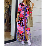 Nina Parker Graffiti Dress Long Sleeve Printed Shirt Dress