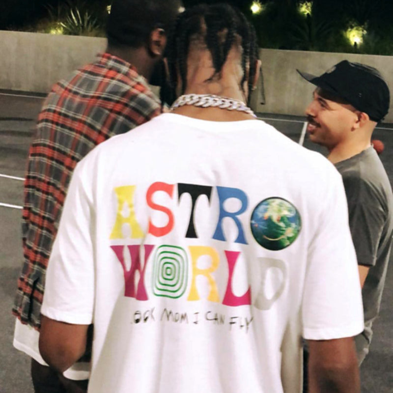 Travis Scott Astroworld Shirt Summer Men's T-shirt round Neck Short Sleeve