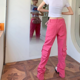 Julia Fox Low Rise Trousers Spring and Autumn Straight Casual Jeans