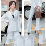 Women Autumn Uniform Designs Formal Style Office Lady Bussiness Attire Work Suit Suit
