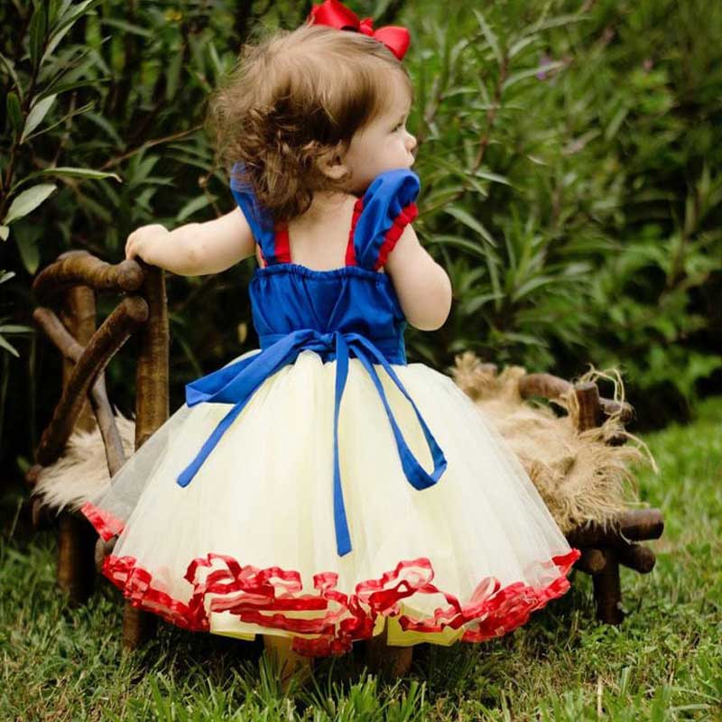 Halloween Frozen Dress Toddler Girls' Summer Dress Frozen Snowyprincess Skirt Gown