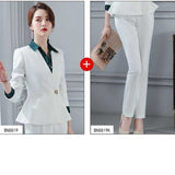 Women Autumn Uniform Designs Formal Style Office Lady Bussiness Attire Work Suit Business Suit Workwear