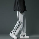 Men's Pants Striped Sweatpants Men's Spring and Autumn Wide Track Pants Casual Pants