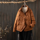 Women Winter Coats Puffer Jacket Down Coat Lightweight Down Jacket Female Autumn Winter White Duck Down Stand-up Collar Thermal Coat