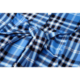 Nina Parker Graffiti Dress Plaid Tied Shirt Dress