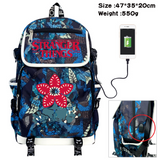 Stranger Things Backpack Printed Backpack USB Charging Schoolbag Computer Bag