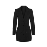 Women Spring Dress Spring and Autumn Socialite Turn-down Collar Coat Yellow Suit Coat Dress