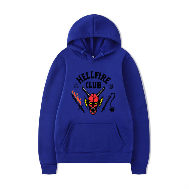 Stranger Things Hellfire Club Hoodie Stranger Things S4 3D Printed Sweater Fleece-Lined Hoodie