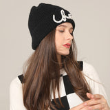 Toboggan Hat Autumn Hat Wool Pearl Knitted Woolen Cap Beanie Hat