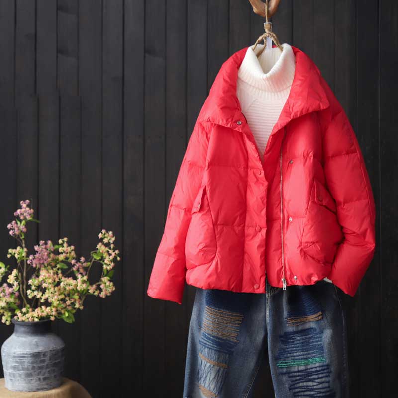 Women Winter Coats Puffer Jacket Down Coat Down Jacket Lapel White Duck Down Warm Lightweight Down Jacket Down Jacket
