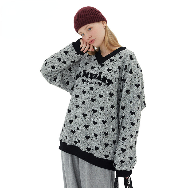 Preppy Aesthetic Sweatshirt Sweater Top Autumn New Stream Men's Long Sleeve