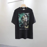 Marilyn Manson T Shirt Vintage Fogvtg Distressed Short Sleeve T-shirt