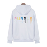 Purple Brand Hoodie Autumn and Winter Color Letter Printing Men's and Women's Casual Hooded Sweater