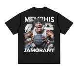JA Morant Shirt JA Morant Printed Short-Sleeved T-shirt Loose Heavy Small Neckline Sports