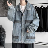 Men Denim Jacket Men's Denim Coat Autumn and Winter Leisure Baseball Uniform
