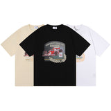 Rhude T Shirt Limited Rhude Casual Hip Hop Summer Loose round Neck