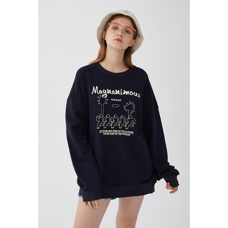 Preppy Aesthetic Sweatshirt Loose Autumn Sweater Men's and Women's Coats