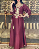 Muslim Women Stylish Kashibo Abaya Muslim Ladies Long Gown Islamic Clothing Jilbab Jalabiya Robe Embroidery Stitching Dress