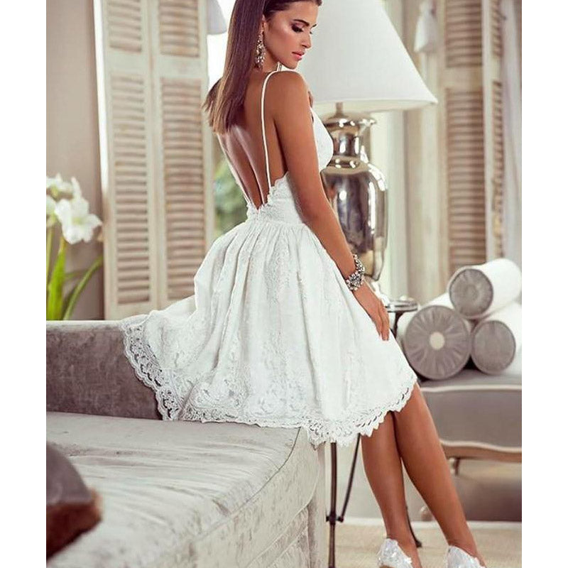 Formal Dresses & Gowns Dress Sexy Lace Sling Backless Dress Skirt