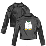 Graphic Leather Jacket Women Street around Irish Festival Women's Leather Top