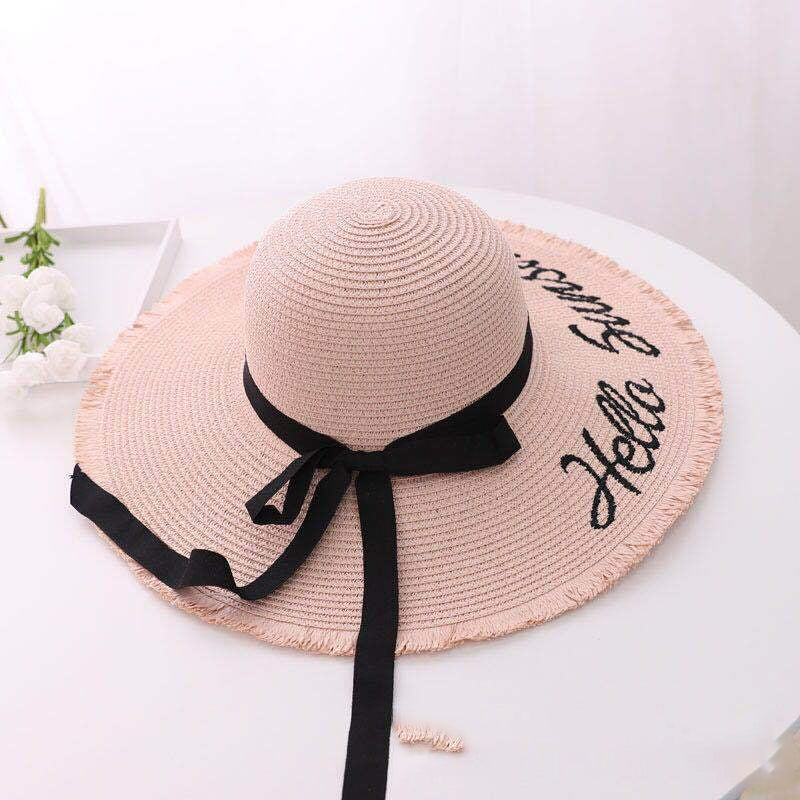 Fedora Golf Hats Letter Straw Hat Female Summer Beach Hat Sun Hat
