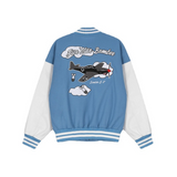 Brown Cropped Varsity Jacket Autumn and Winter Baseball Uniform