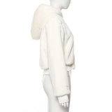 Women Winter Coats Women's Long Sleeve Zipper Hooded Plush Loose Women's Jacket