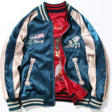 Alaska Varsity Jacket Embroidered Jacket Vintage Baseball Flight Suit Men and Women