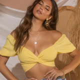 Maddy Euphoria Outfits V-neck Seersucker Sexy Top Spring and Summer Women's Clothing