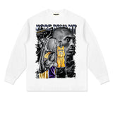 Kobe Shirt Kobe Printed Long-Sleeved T-shirt American Distressed Cotton