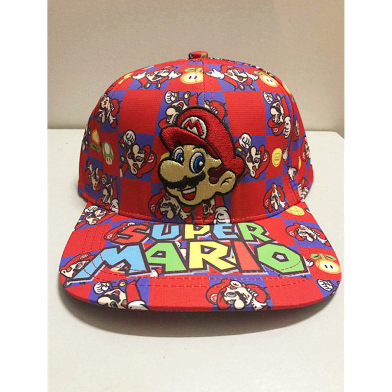 Mario Hat Peaked Baseball Cap Sun-Proof Net Hat Men and Women Outdoor Hip Hop Sun Hat