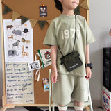 Fear of God Essentials Kids 1977 T-Shirt Shorts 1977 Flocking Printed Loose T-shirt